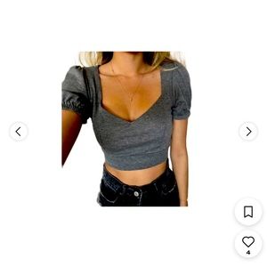 Brandy Melville Grey crop top